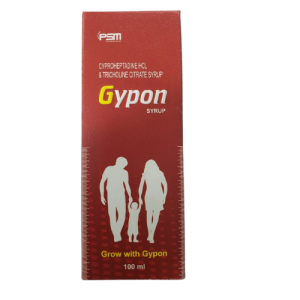 Gypon Syrup 100ml – Cyproheptadine & Tricholine Citrate for Appetite and Growth Support