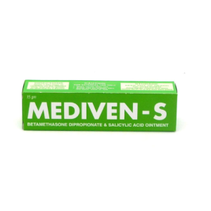MEDIVEN-S Ointment 15g – Betamethasone Dipropionate & Salicylic Acid for Psoriasis and Skin Inflammation