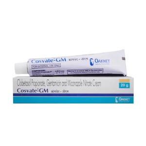 Cosvate-GM Cream 20g – Clobetasol, Gentamicin & Miconazole Nitrate | Skin Infection Treatment