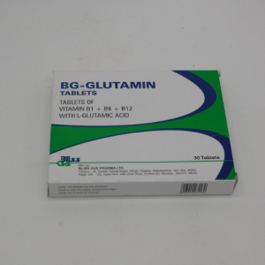 BG-GLUTAMIN Tablets – Vitamin B1, B6, B12 with L-Glutamic Acid (30 Tablets)