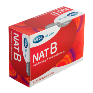 NAT B Softgel Capsules – High Potency Vitamin B Complex for Energy & Nerve Support (30 Capsules)
