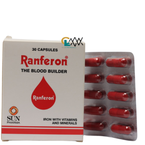 Ranferon Iron Capsules – Blood Builder with Essential Vitamins & Minerals (30 Pack)