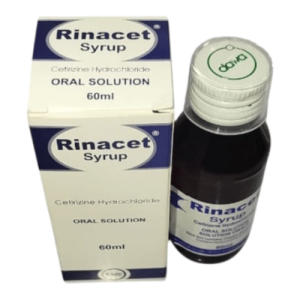 Rinacet Syrup 60ml – Cetirizine Hydrochloride Oral Antihistamine for Allergy Relief