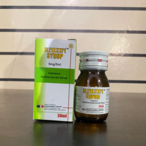 Rhizin Syrup 30ml – Cetirizine Hydrochloride Oral Antihistamine for Allergy Relief