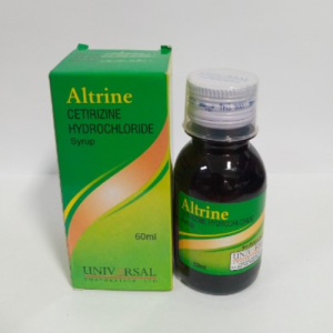 Altrine Syrup 60ml – Cetirizine Hydrochloride Oral Antihistamine for Allergy Relief
