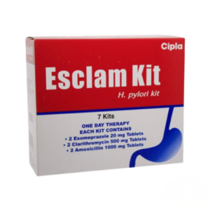 Esclam Kit – 7-Day Triple Therapy for Helicobacter pylori & Peptic Ulcer Treatment