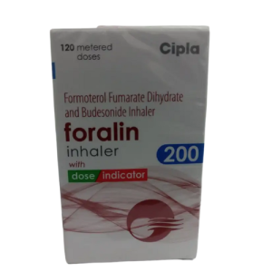 Foralin Inhaler 200mcg – Formoterol & Budesonide | 120 Doses with Dose Indicator