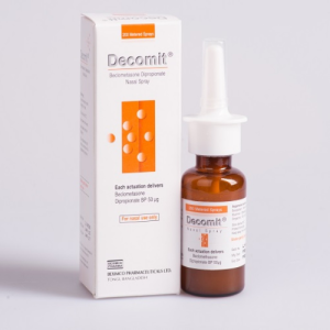 Decomit Nasal Spray – Beclometasone Dipropionate 50mcg | 200 Metered Sprays