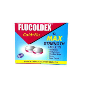 FLUCOLDEX Cold+Flu Tablets – Maximum Strength Relief for Fever, Congestion & Sore Throat | 12 Tablets Pack