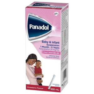 Panadol Baby & Infant Suspension 100 mL – Fast Pain & Fever Relief for Ages 1 Month to 5 Years