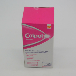 Calpol Suspension – Sugar-Free Paracetamol Relief for Pain & Fever in Children from 1 Month - 120ml