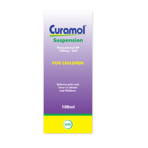 Curamol Suspension 100 ml – Paracetamol-Based Pain & Fever Relief for Infants and Children