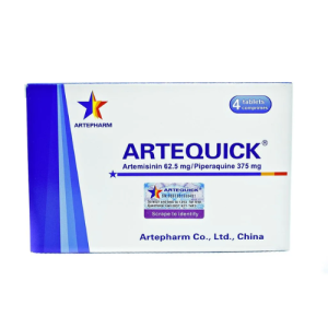 Artequick Tablets – Artemisinin 62.5mg + Piperaquine 375mg | 4 Tablets | Rapid Malaria Treatment