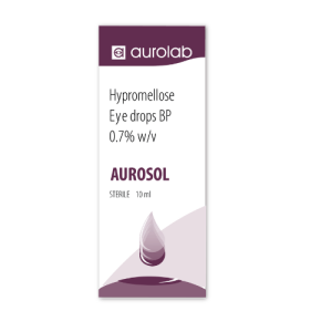 AUROSOL Eye Drops 10ml – Hypromellose 0.7% w/v | Lubricating Solution for Dry Eyes & Ocular Irritation