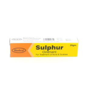 Sulphur Ointment – 20g Topical Treatment for Acne, Scabies & Skin Infections by Biodeal
