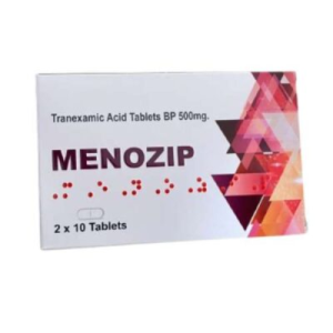 MENOZIP Tranexamic Acid 500 mg Tablets – Effective Control of Heavy Menstrual Bleeding