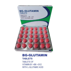 BG-GLUTAMIN Tablets – Vitamin B1, B6, B12 & L-Glutamic Acid Supplement for Nerve Health
