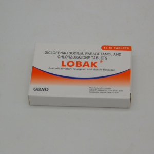 LOBAK Tablets – Triple Action Relief for Pain, Inflammation & Muscle Spasms