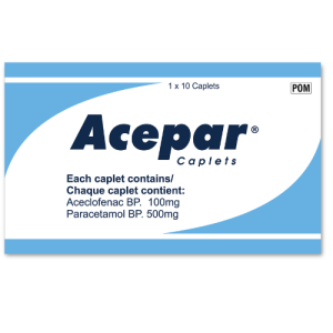 Acepar Caplets – Dual Action Pain Relief with Aceclofenac & Paracetamol
