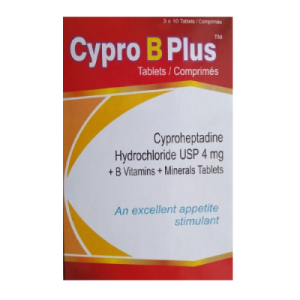 Cypro B Plus Tablets – Cyproheptadine 4mg with B Vitamins & Minerals for Appetite Stimulation