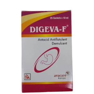 DIGEVA-F Antacid & Antiflatulent Sachets – 25 x 10ml | Fast Relief for Indigestion & Gas